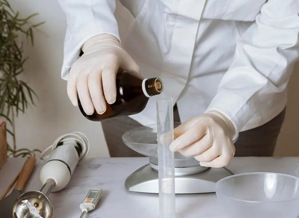 Custom Perfume Development 6 Perfume creation process in action, highlighting the artistry and science beyond simple fragrance making.