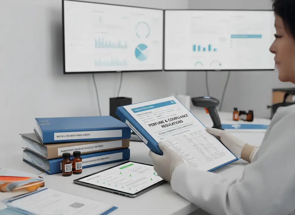 Perfume Testing and Quality Control 5 Perfume professional referencing regulations book to ensure product safety and compliance.